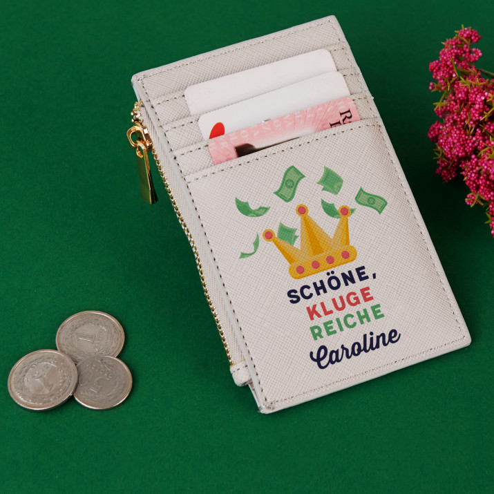 Schöne kluge reiche - Kartenetui mit Aufdruck
